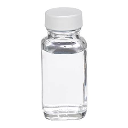 Cp Lab Safety. Wheaton 2 oz Clear Glass Bottles, French Squares, PTFE Liner, Case of 48 W216879